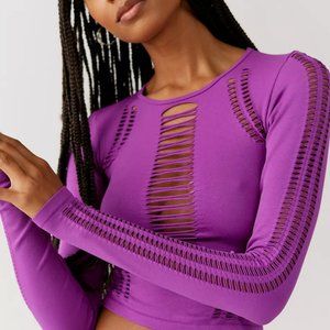 Urban Outfitters Out From Under Saskia Purple Slashed Up Top